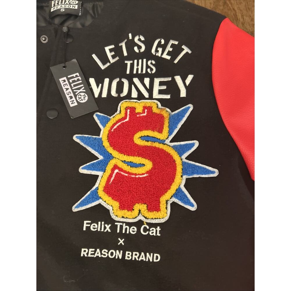 FELIX THE CAT Varsity jacket Size Small Embroidered NWT - Picture 6 of 9